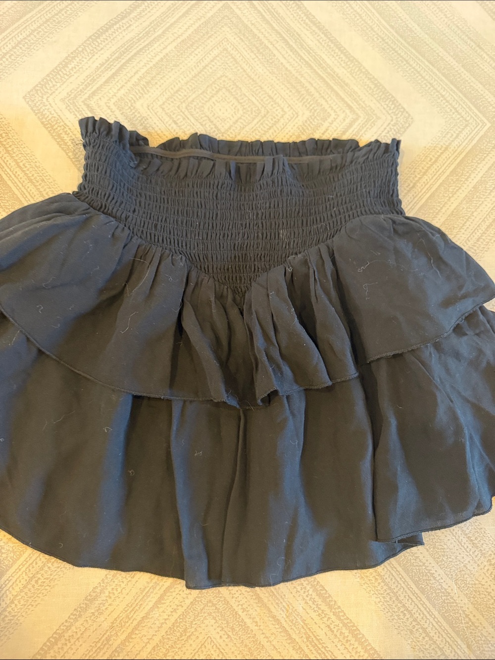 Katie J NYC Girls’ Black Tiered Smocked Miniskirt Size XL